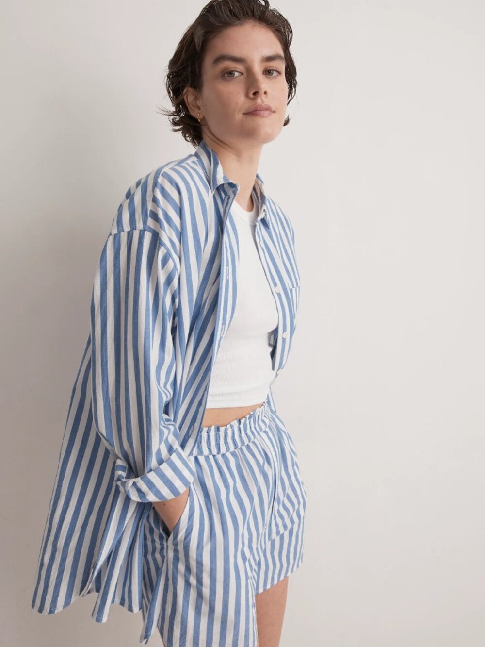 Madewell Signature Poplin Oversized Shirt - Small - Picture 6 of 6
